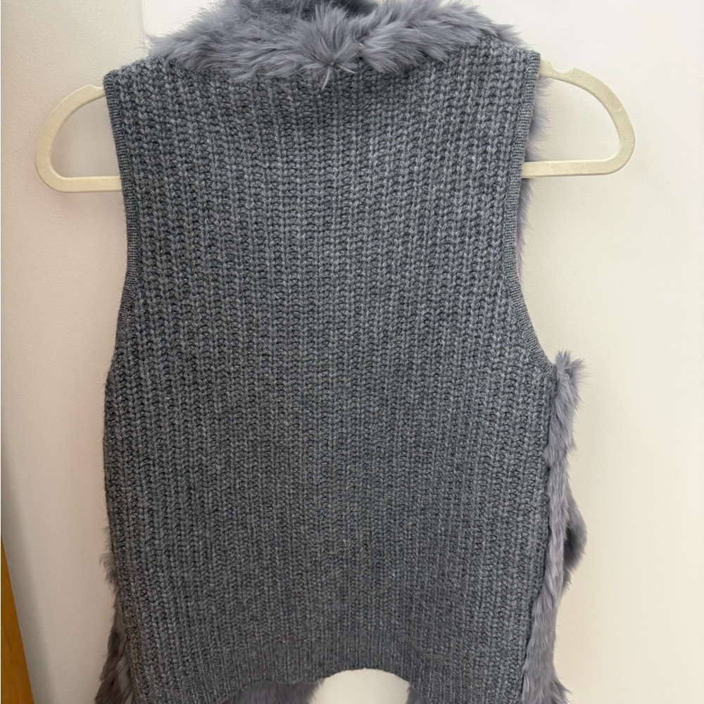 Grey Rabbit Fur Vest - Picture 3 of 3